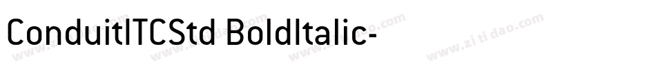 ConduitITCStd BoldItalic字体转换